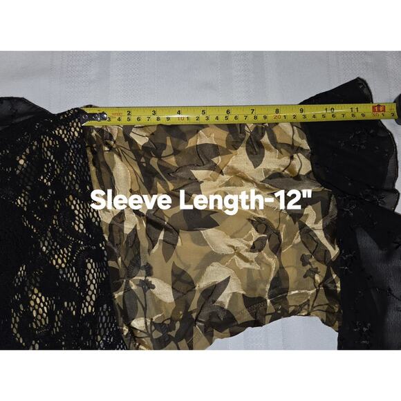 Vintage Spencer Alexis Kimono Sz L Silk Blend Boho Whimsigoth Fairy Lace Ruffles - Picture 16 of 16